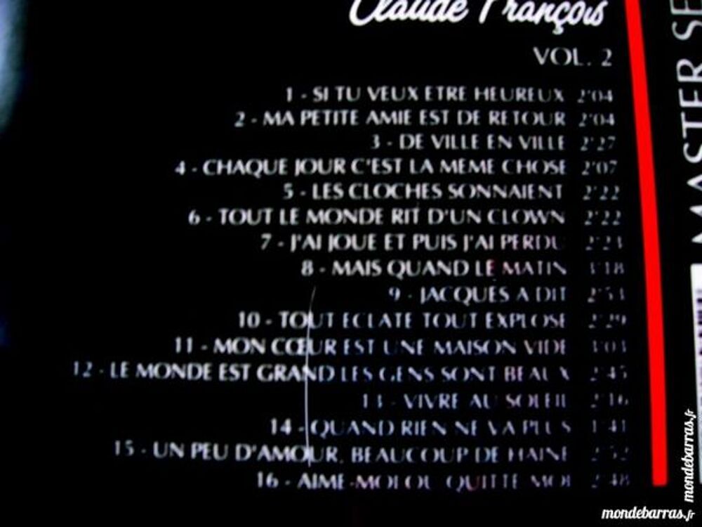 CD CLAUDE FRANCOIS Compilation 60'S Vol.2 MASTER S CD et vinyles