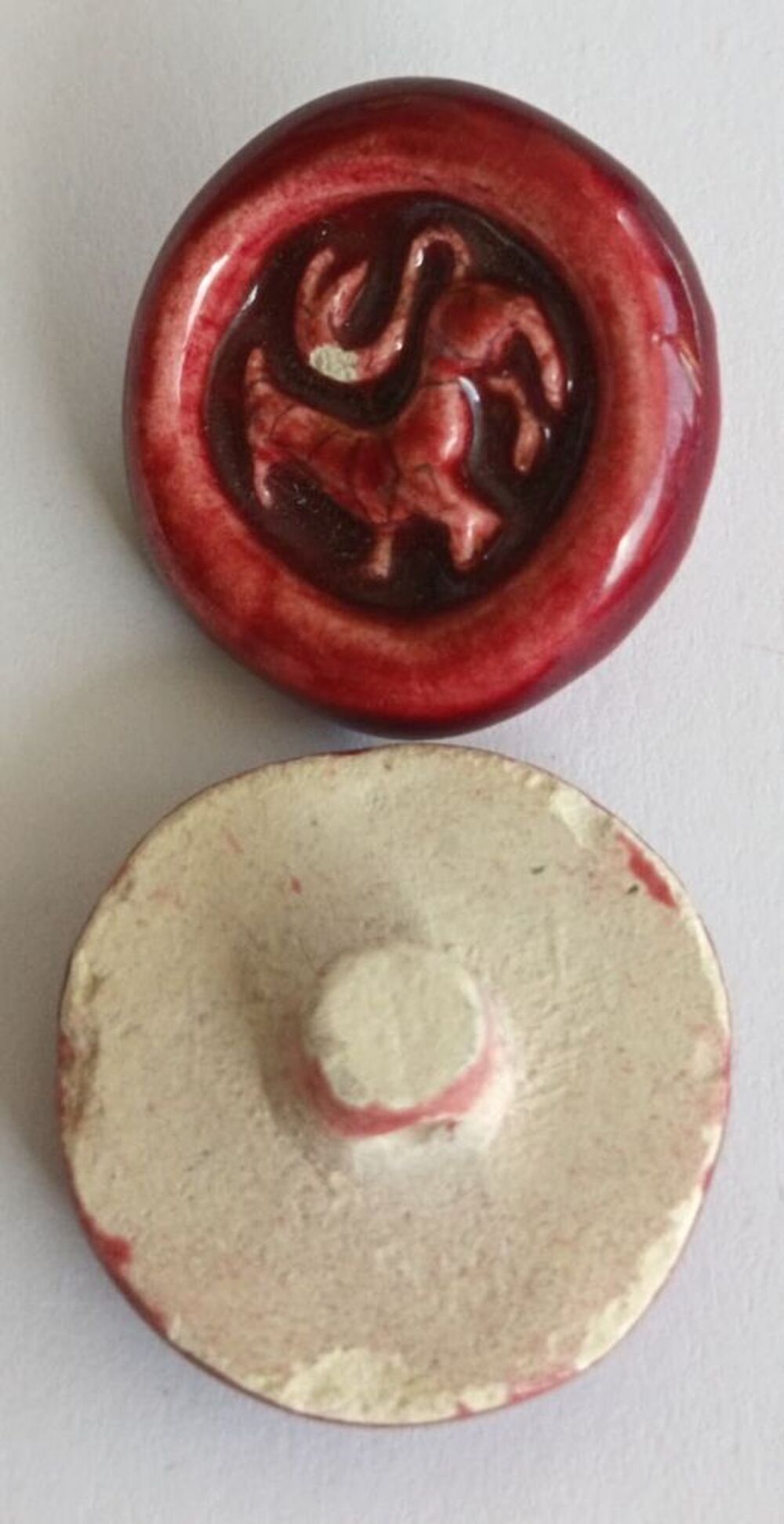 Lot 14 Boutons Vintage Fantaisie - Bois Peint, Sculpt&eacute;s,.. Décoration