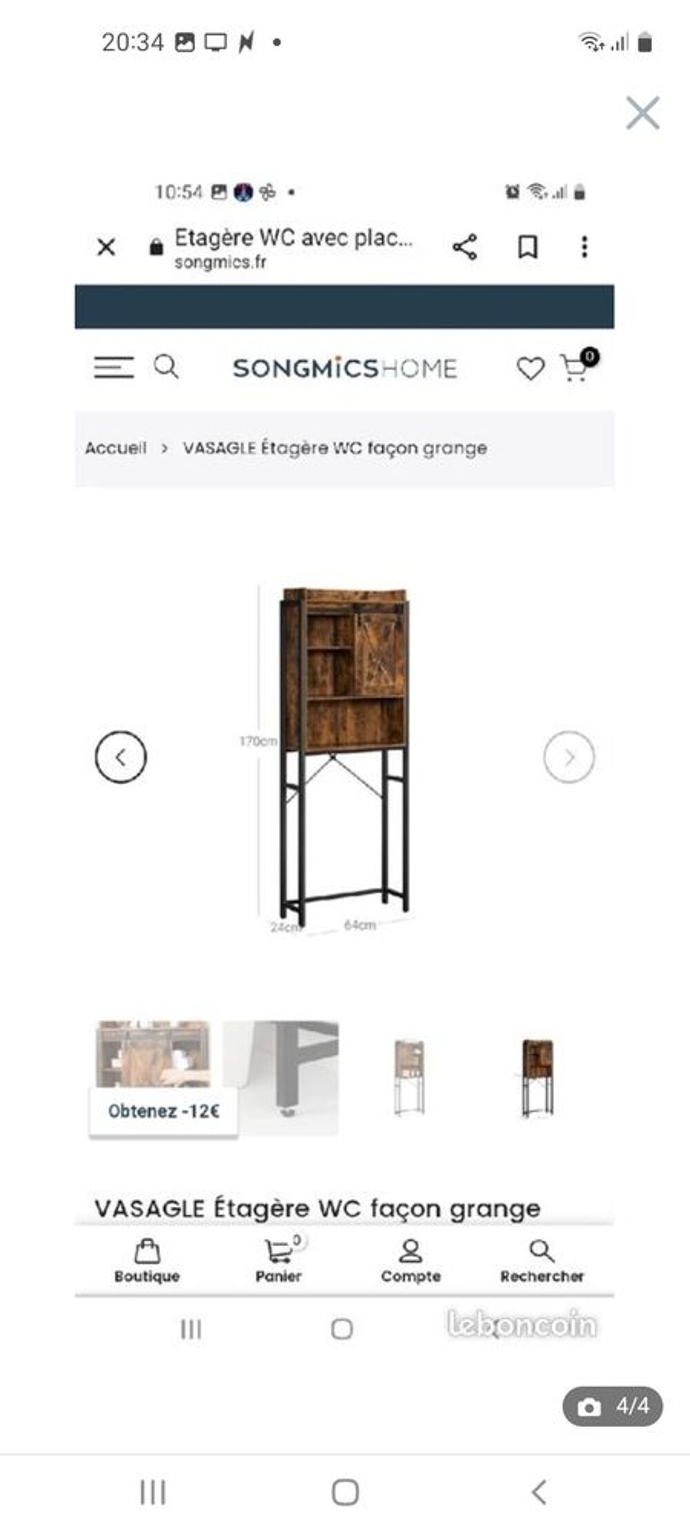 meuble sdb vasagle Meubles