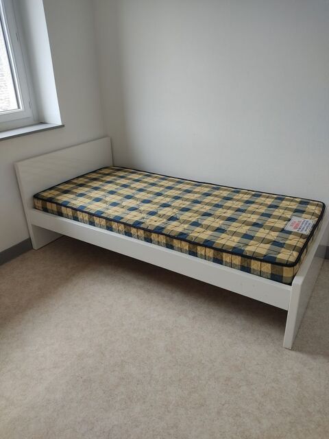 Lit enfant 1 place cadre +sommier+matelas 70 Cesson-Sévigné (35)