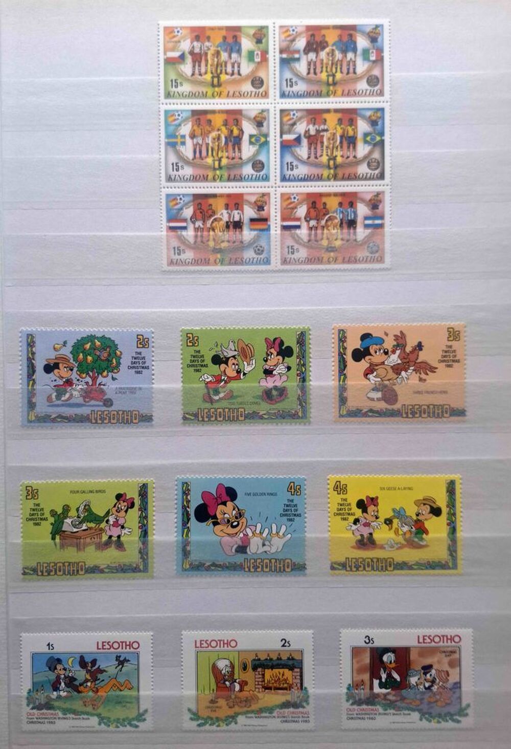 S&eacute;rie de timbres de collection de Lesotho 