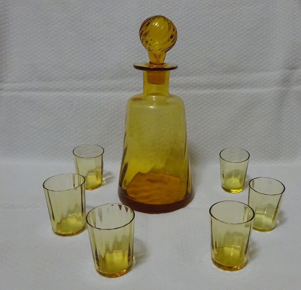 Service &agrave; liqueur type Georges Sand XIXe Décoration
