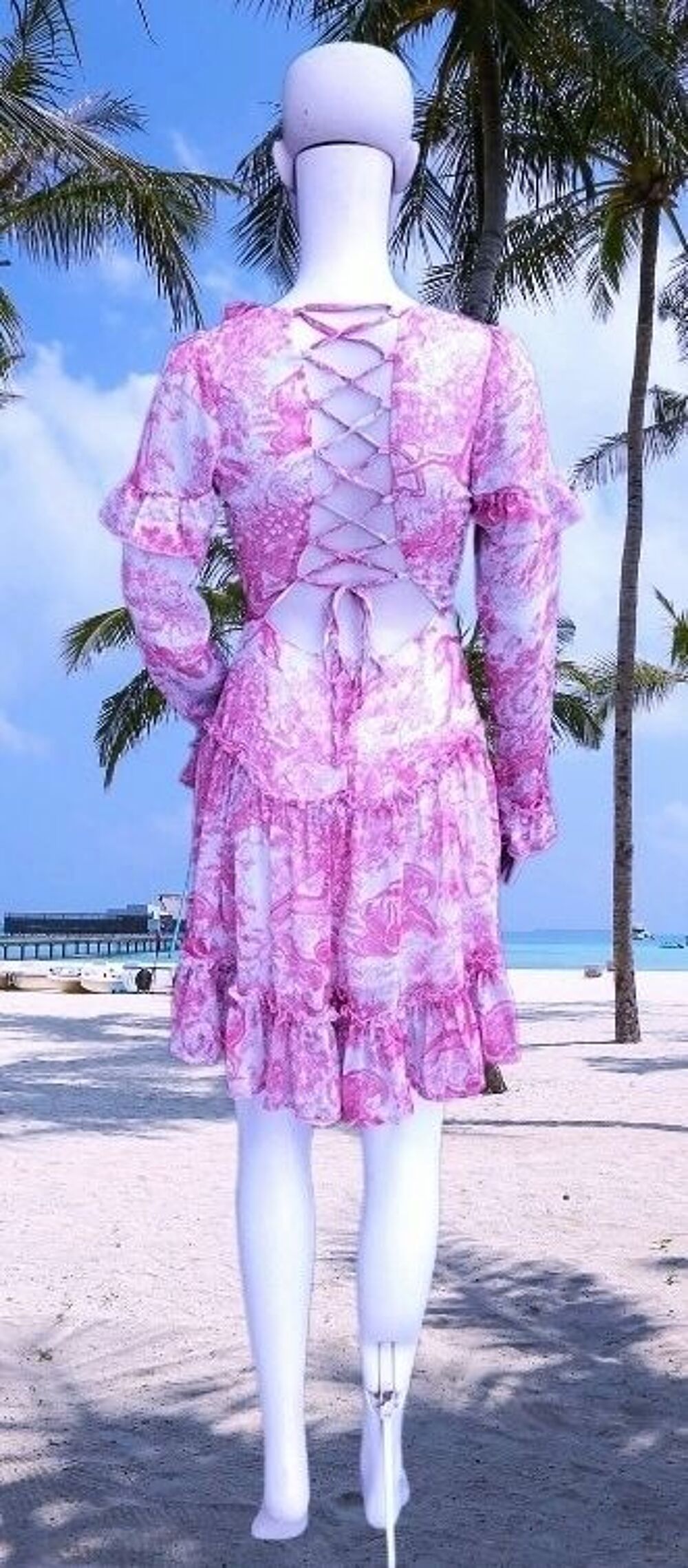 NASTY GAL COLLECTION - ROBE BOH&Egrave;ME CHIC VOLANTS &amp; LA&Ccedil;AGES S Vtements