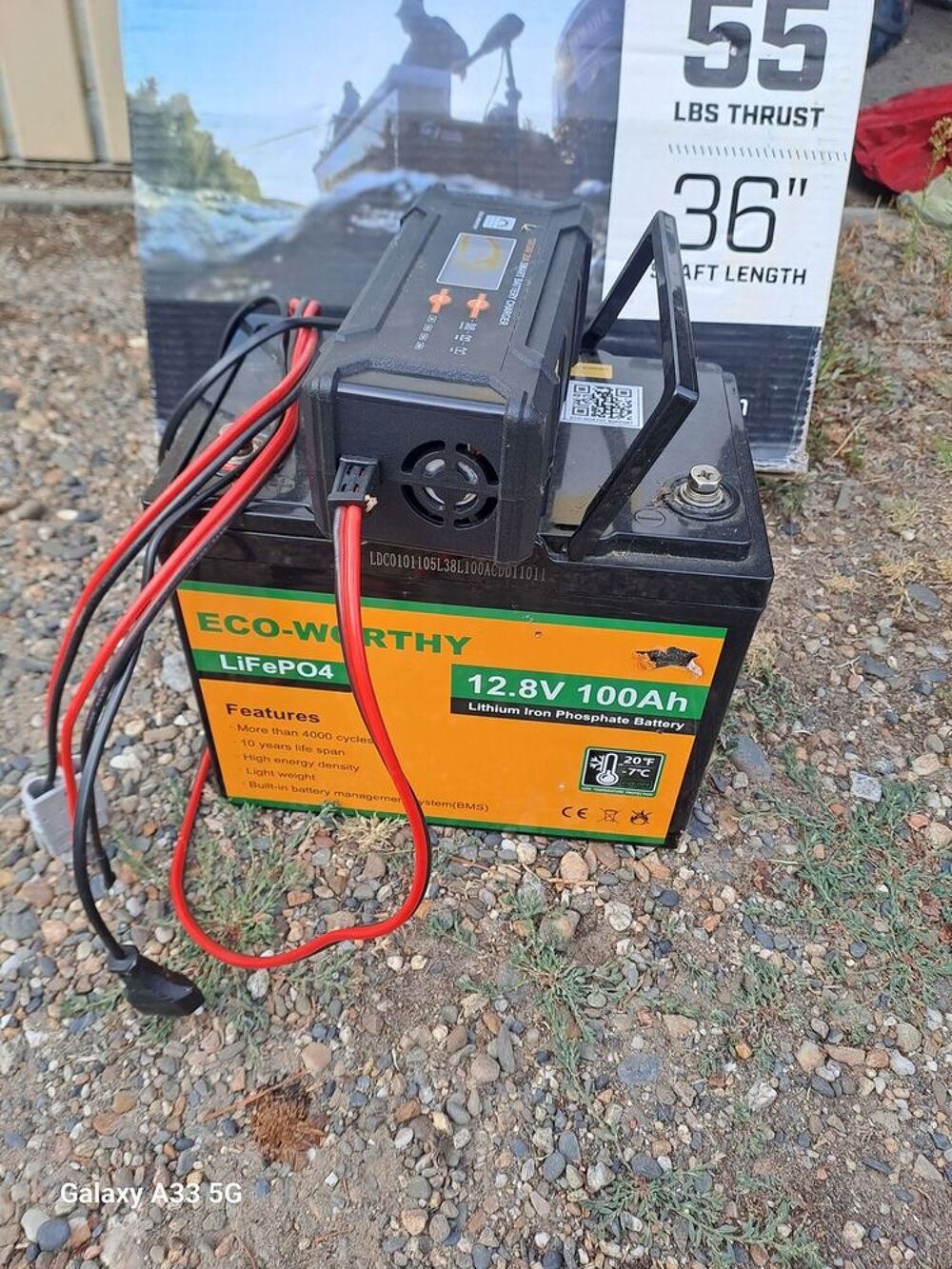 Moteur min kota pour bateau + batterie + chargeur Sports