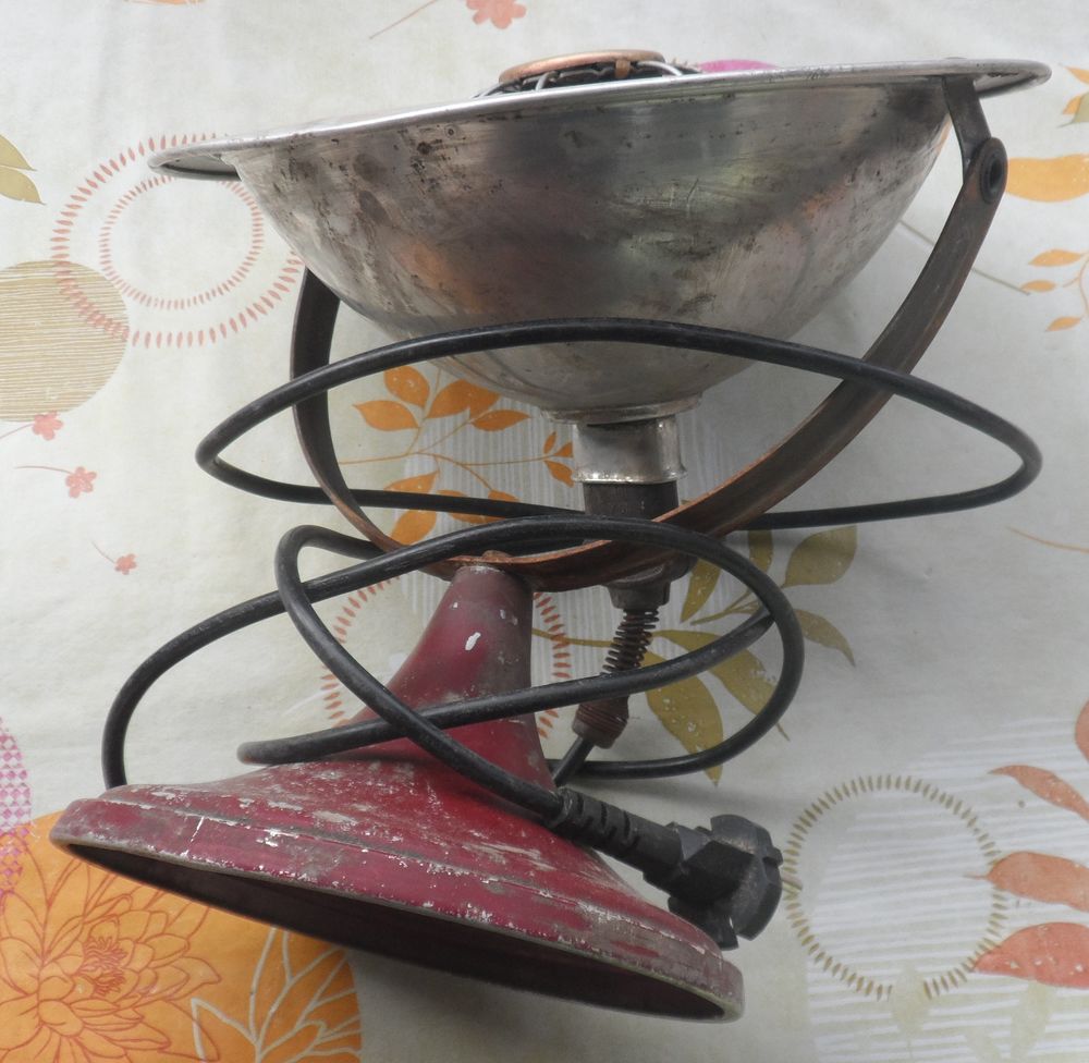 Chauffage &eacute;lectrique d'appoint vintage fonctionne alu design Bricolage