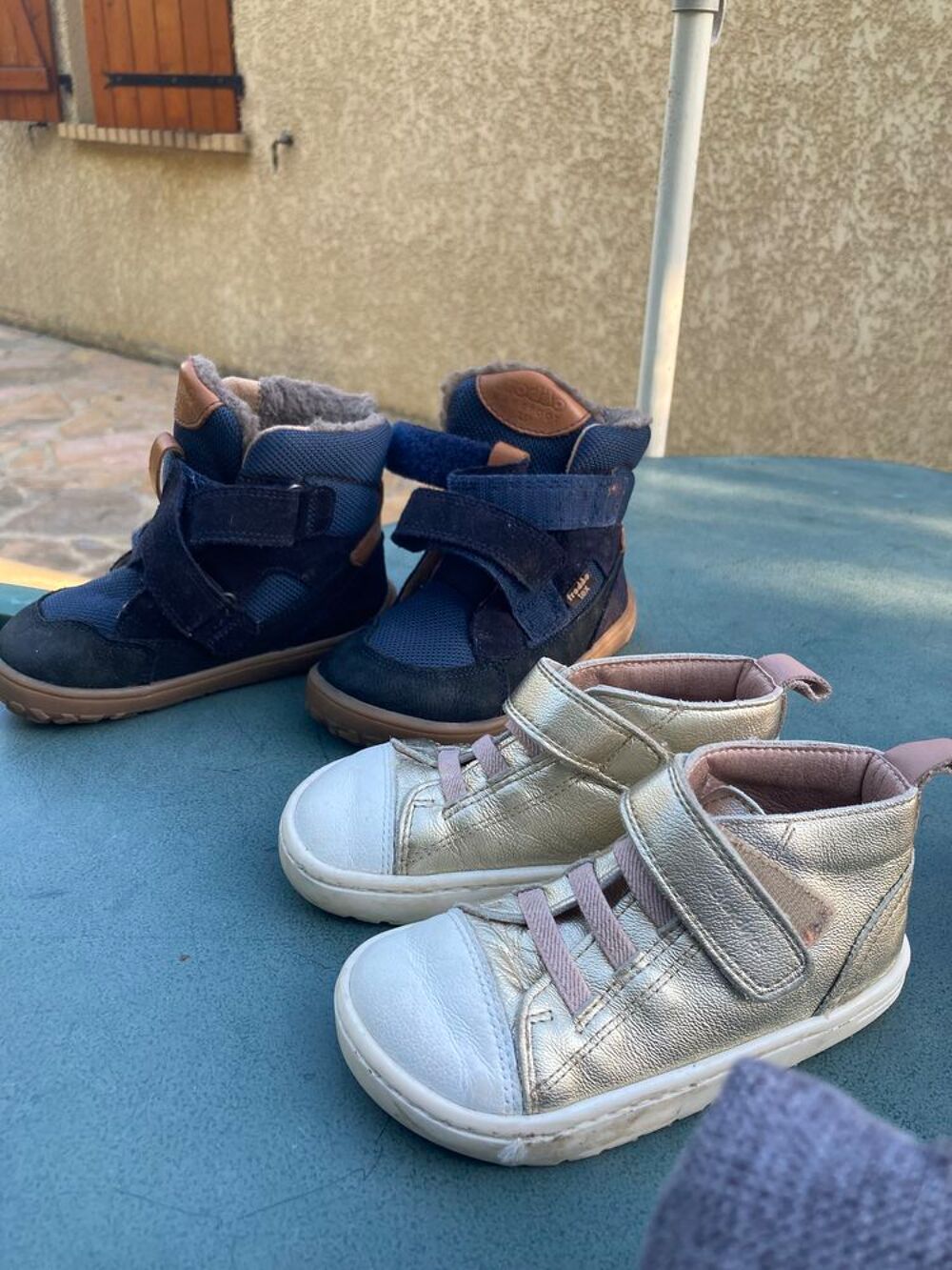 Bottes chaudes marque petit pas de g&eacute;ant bleu marine 
Chauss Chaussures enfants