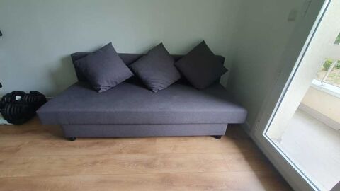 Canap gris convertible 3 places 90 Ermont (95)