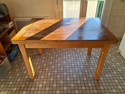 Table hêtre bois massif avec 2 rallonges 95 Roffiac (15)