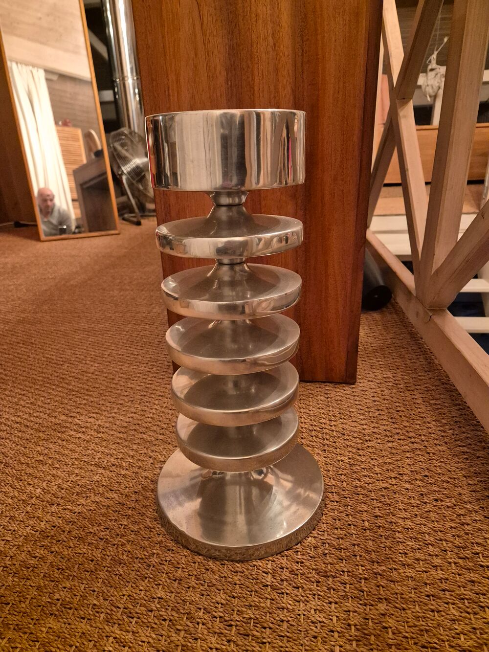 Bougeoir / selette en Aluminium Design Spirale Décoration