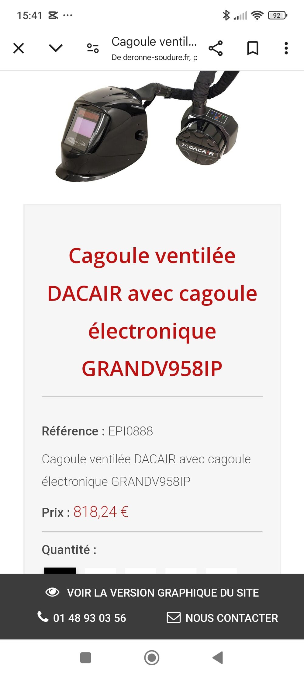 Cagoule de soudure ventil&eacute;e Bricolage