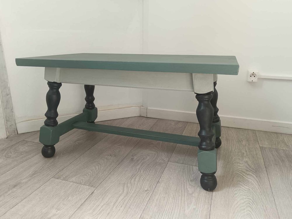 Table basse vintage relook&eacute;e Meubles