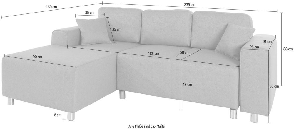 Canap&eacute; d'Angle Microfibre (NEUF sous emballage) Meubles