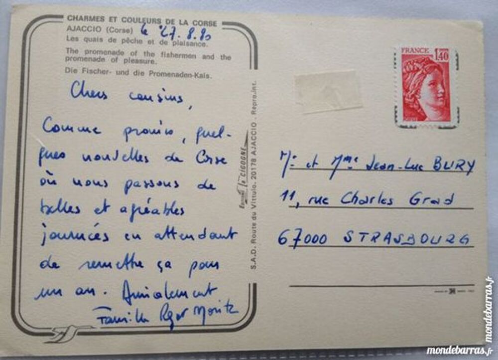 carte postale Ajaccio 