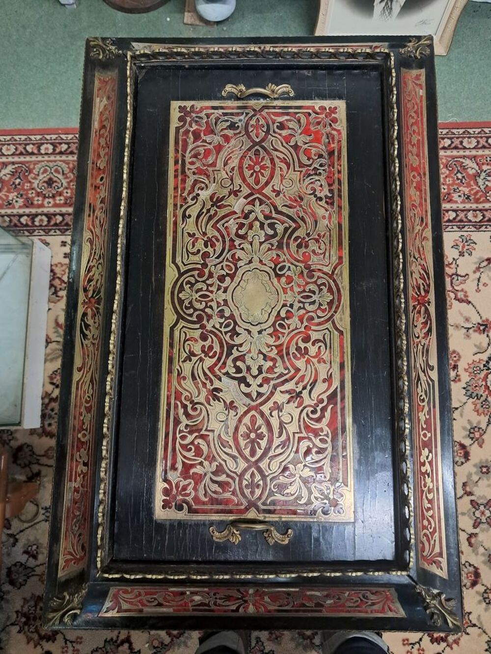 Jardini&egrave;re en bois Napol&eacute;on, marqueterie Boulle Meubles