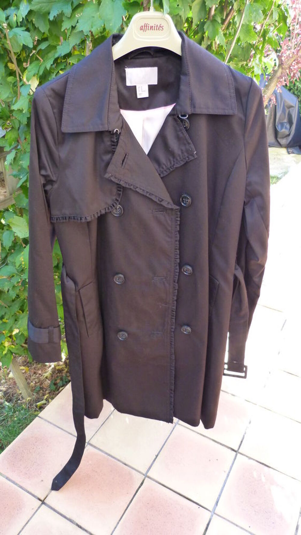 Pardessus trench noir pour femme de marque h&amp;m taille 40 Vêtements