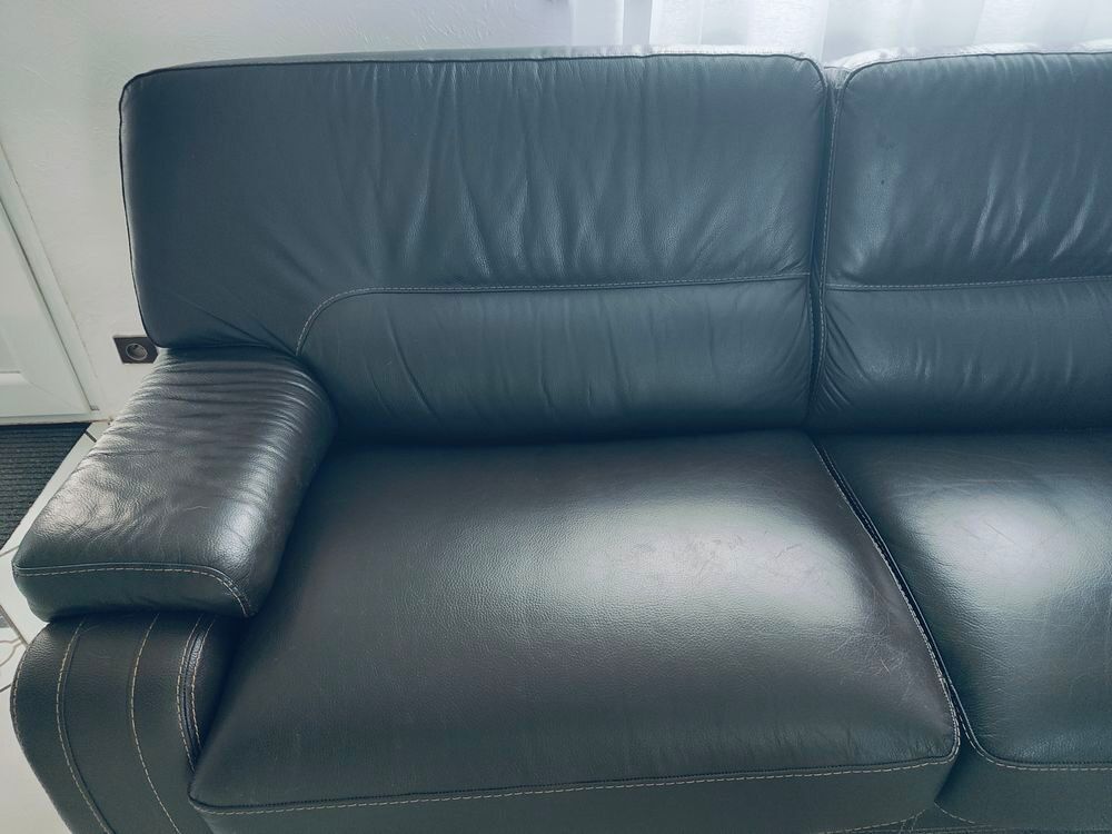 banquette cuir trois places Meubles