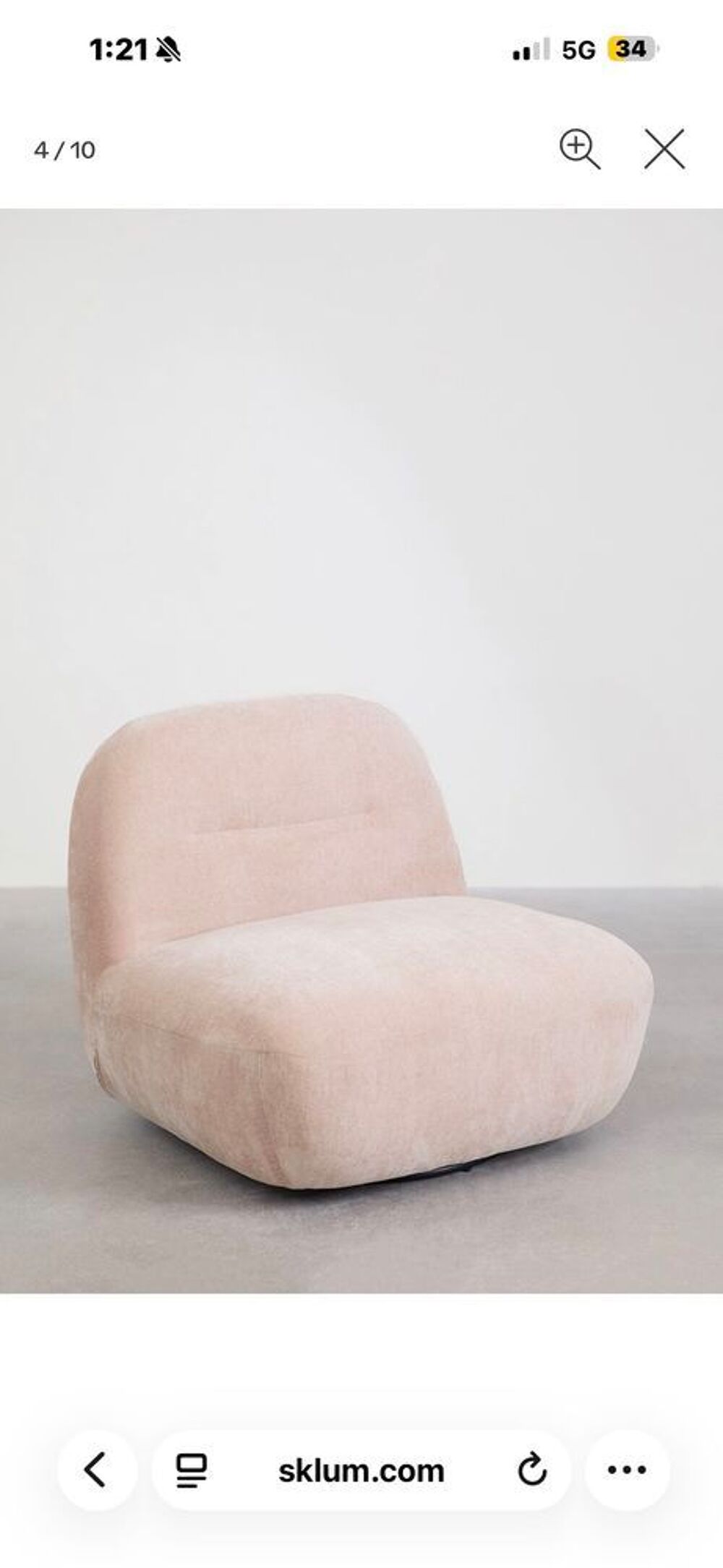 fauteil rose pivotant Meubles