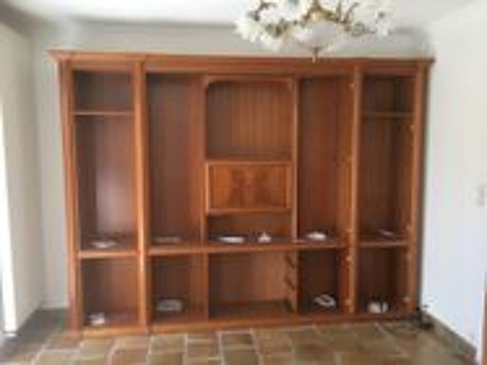 Meuble s&eacute;jour, vitrine bois merisier 320 l x 215 h x 40p cm Meubles