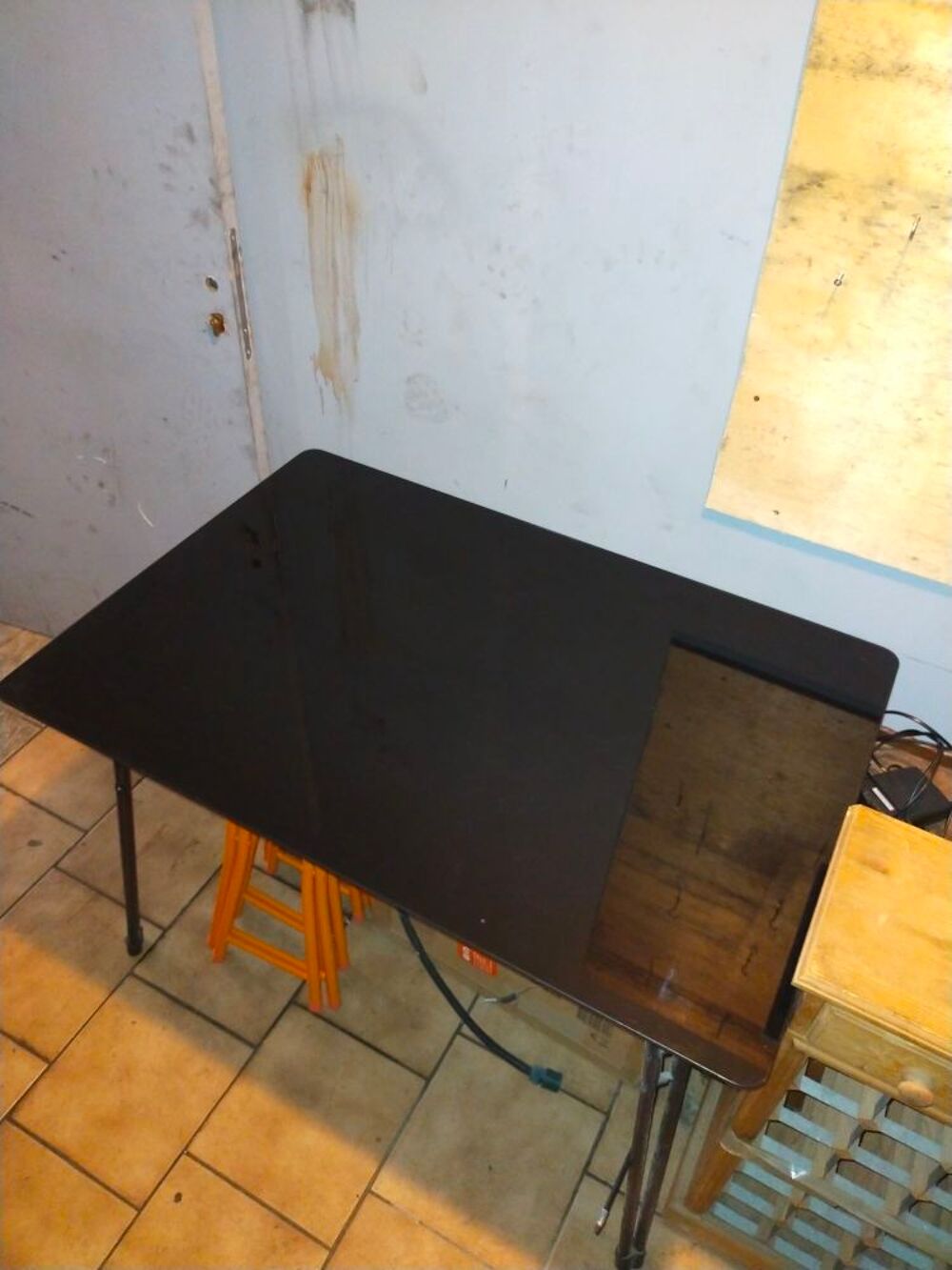 Table ou bureau en verre style ancien Meubles