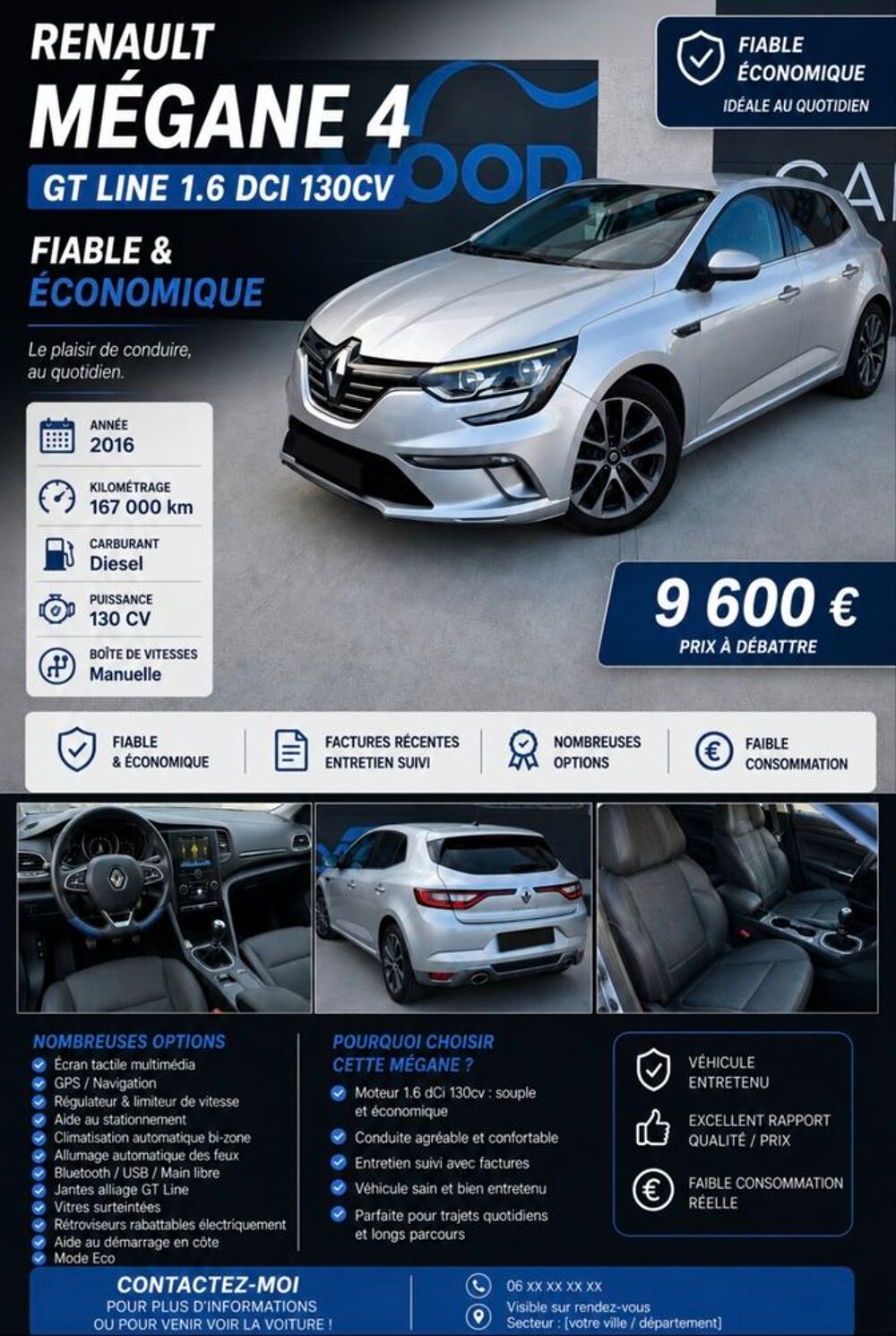 Megane IV M&eacute;gane IV Berline dCi 130 Energy Intens 2016 occasion 63650 La Monnerie-le-Montel