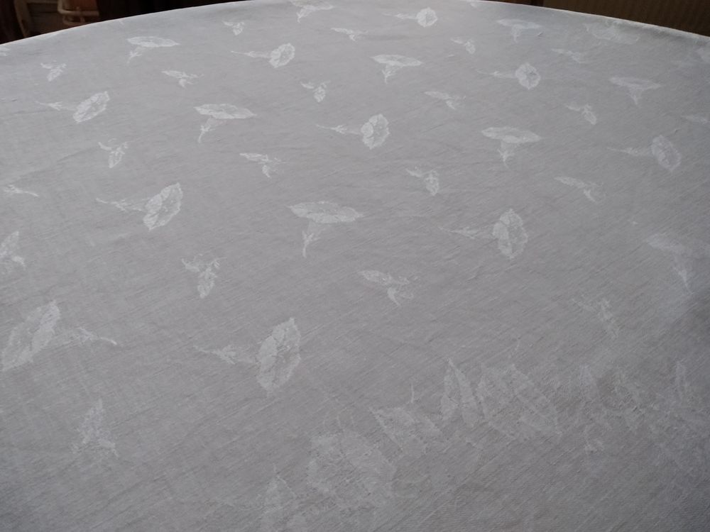 Ancienne nappe damass&eacute;e 1900 D�coration