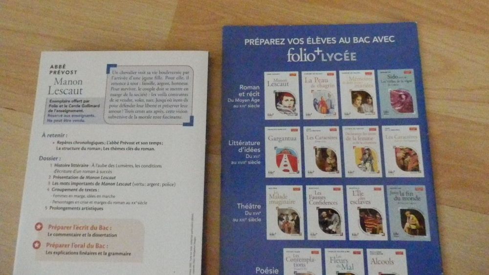 Livre + corrig&eacute;s : Manon Lescaut : NEUF Livres et BD