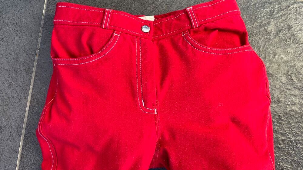 Pantalon d'&eacute;quitation rouge Sports