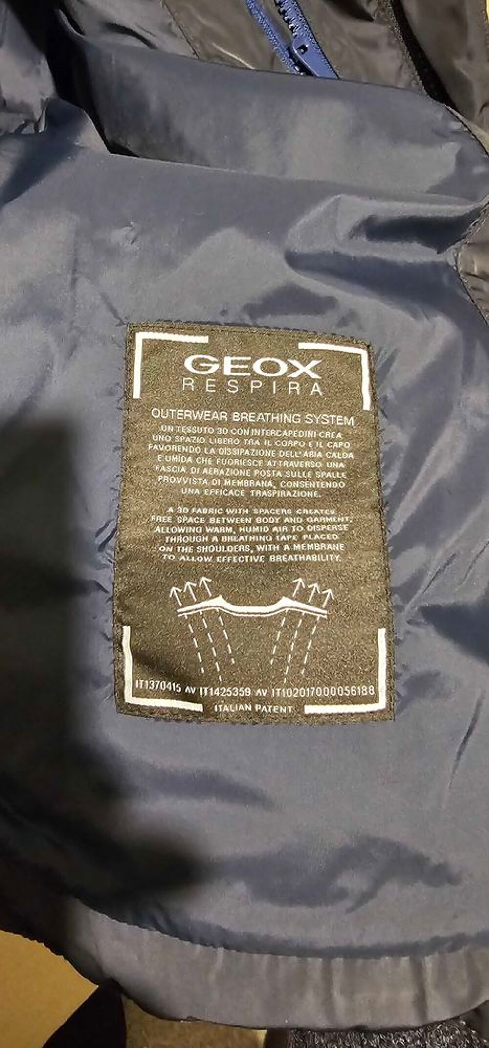 Blouson parka homme Geox T 48 comme neuve Vêtements
