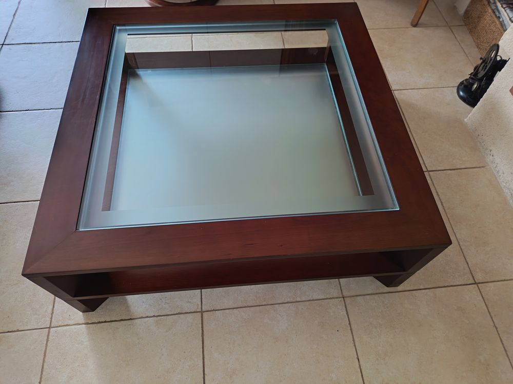 Table basse verre et bois Meubles