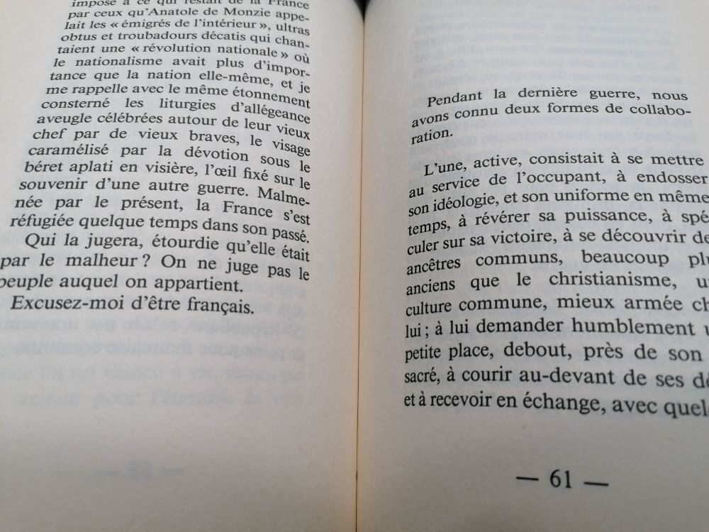 Andr&eacute; Frossard excusez-moi d'&ecirc;tre fran&ccedil;ais Livres et BD