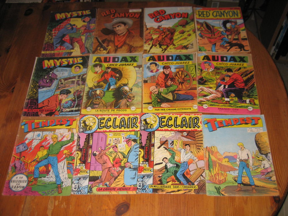 lot 12 bd ARTIMA aventures AUDAX ECLAIR TEMPEST MYSTIC RED CANYON ann&eacute;es 50/60 Livres et BD
