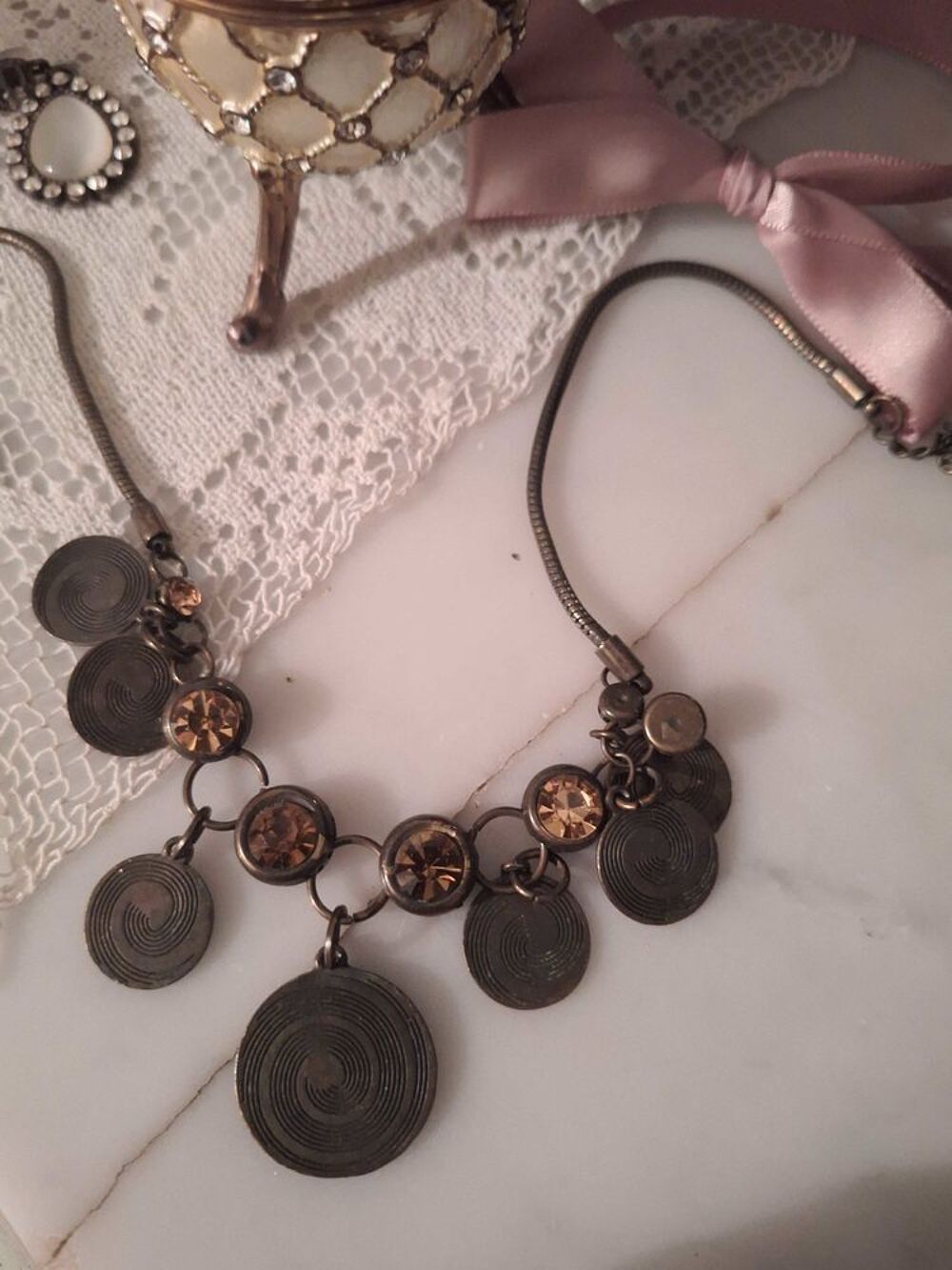 bijoux Axelle cr&eacute;ation collier et boucles d oreille Bijoux et montres
