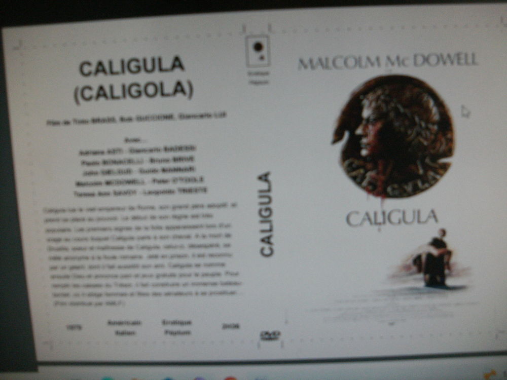 rare film : " Caligula " DVD et blu-ray