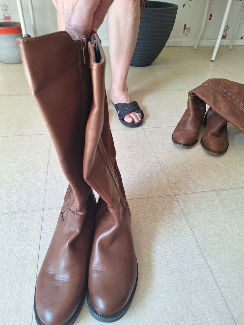 BOTTES FEMME MARRON Chaussures