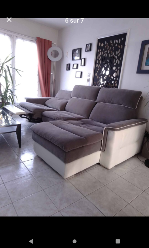 CANAP� D'ANGLE GRIS AVEC RELAX 420 Seclin (59)