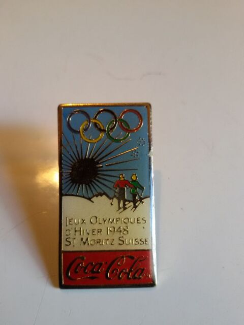 pin's cocacola des jeux olympiques de SAINT MORITZ 1948 TBE 1 Ruca (22)