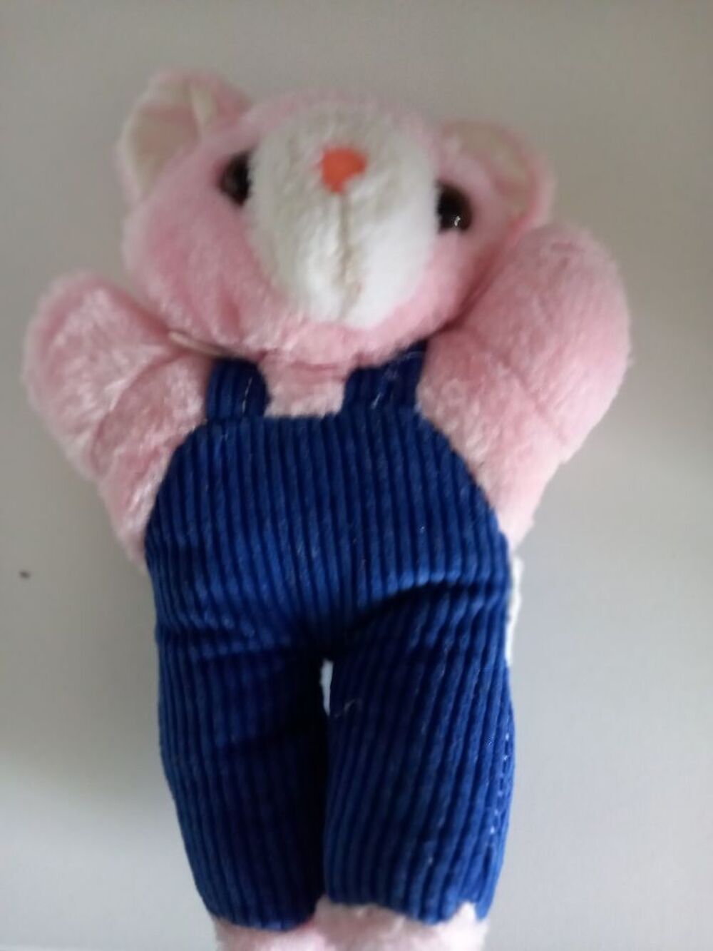OURS ROSE SALOPETTE Peluche 15 CM Jeux / jouets