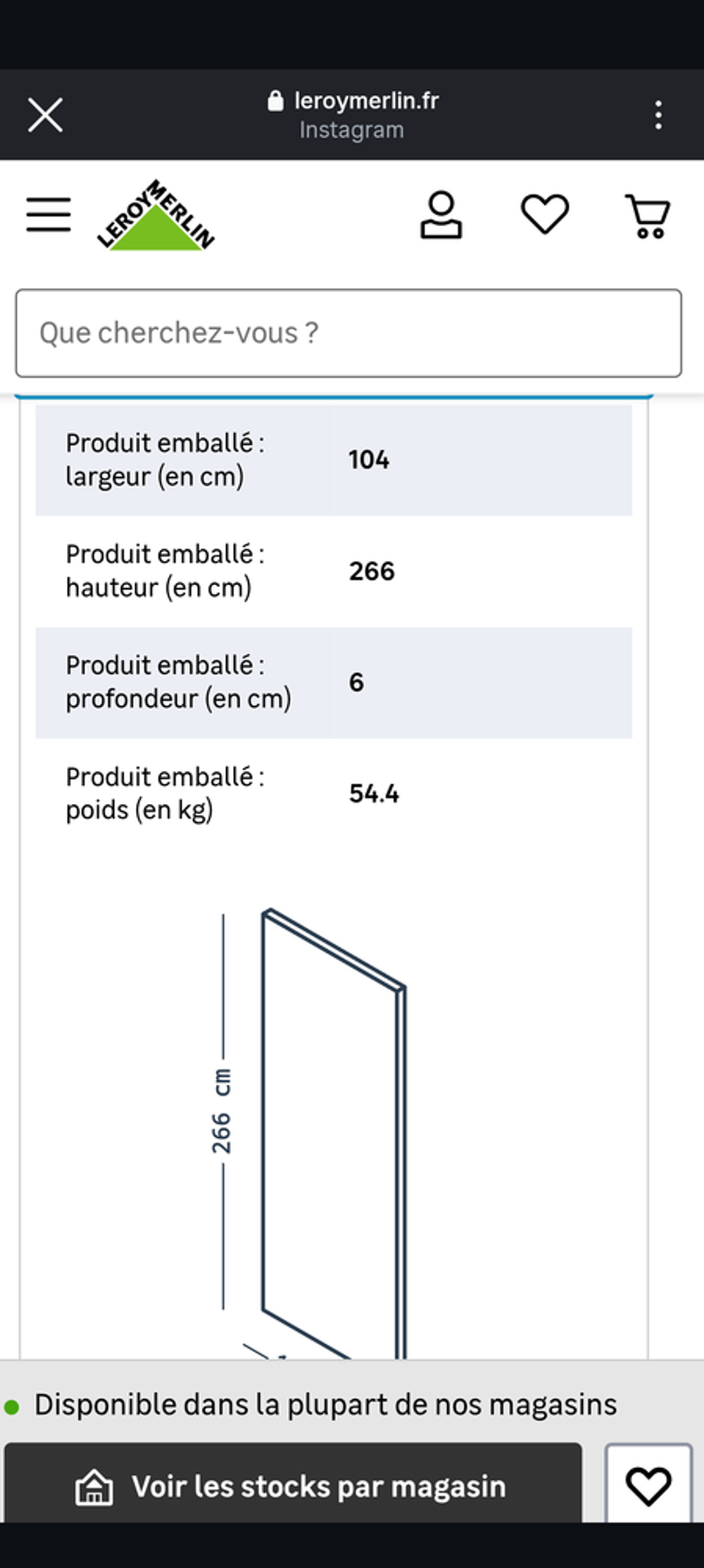 2 panneaux douche PVC XL gris Cloudy DUMAWALL, L.260x90 Bricolage