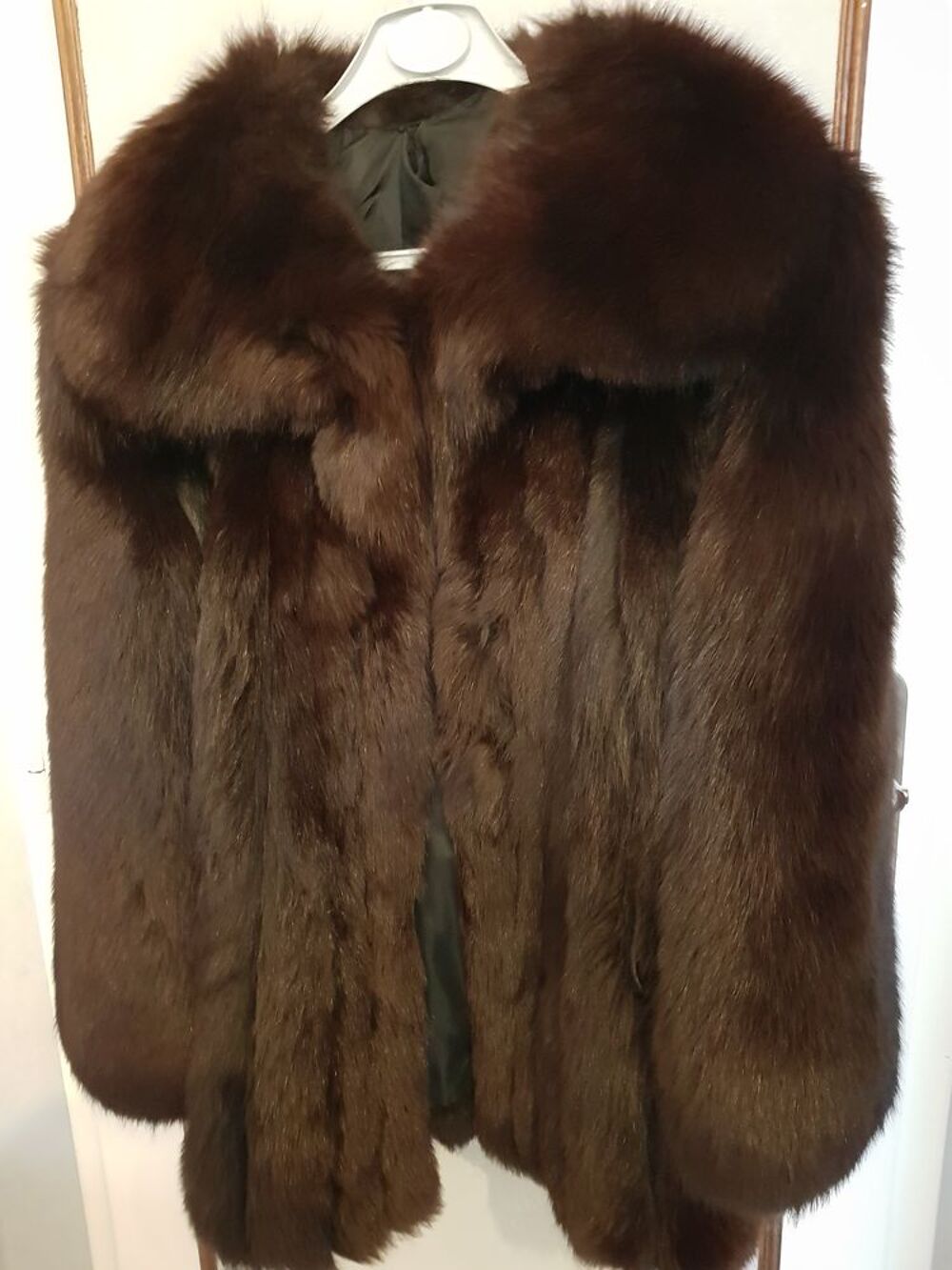 Veste en renard argent&eacute; Vêtements