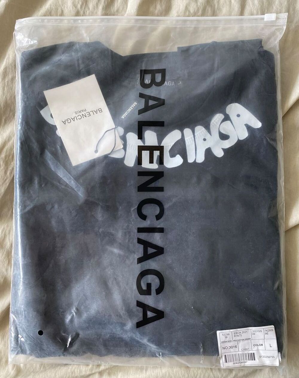 Tee-Shirt Balenciaga noir - manche courte - taille L - 100 Vtements