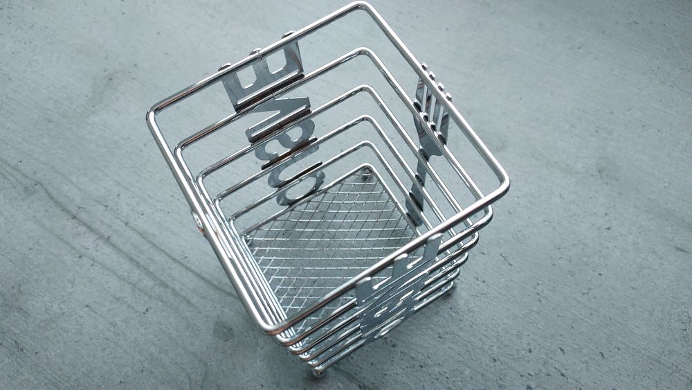 Porte-Ustensiles de Cuisine Design en M&eacute;tal Argent&eacute; Décoration