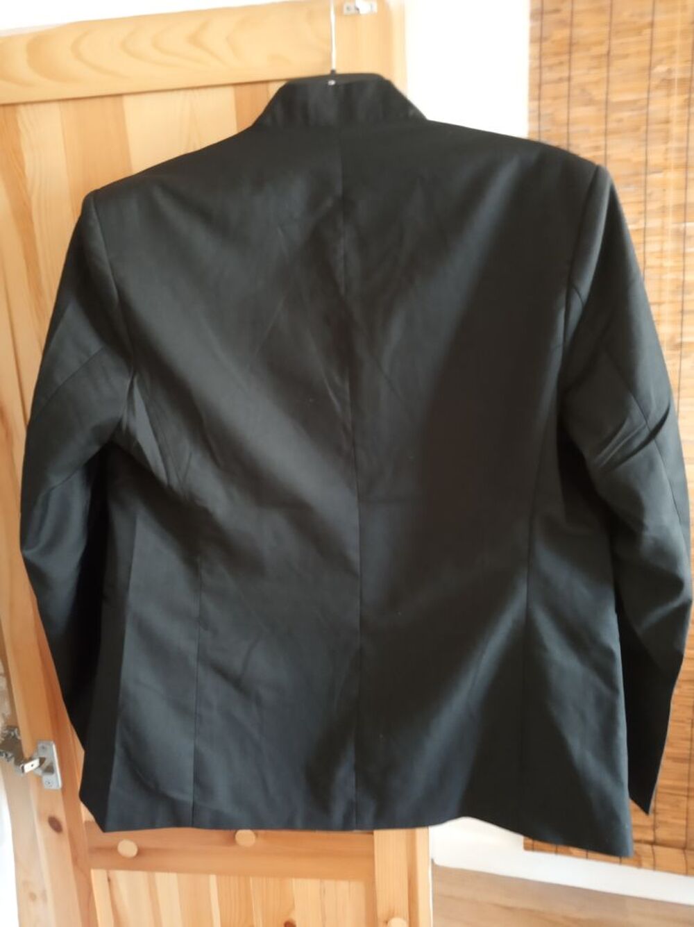 blazer noir col mao Vêtements