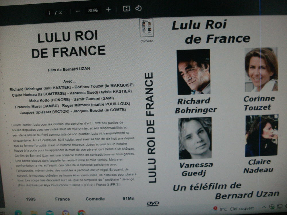 Rare film : " Lulu roi de France " DVD et blu-ray