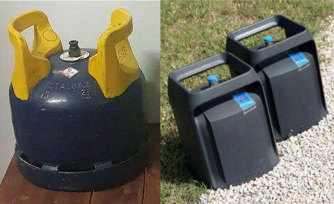 Bouteilles de gaz vides : cubes Butagaz & Malice Totalgaz 9 Marseille 1 (13)