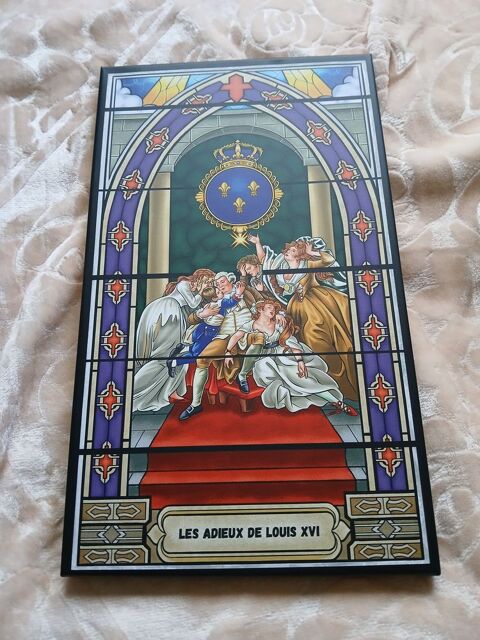 Tableau représentation tissu les adieux du roi 60 Brunoy (91)