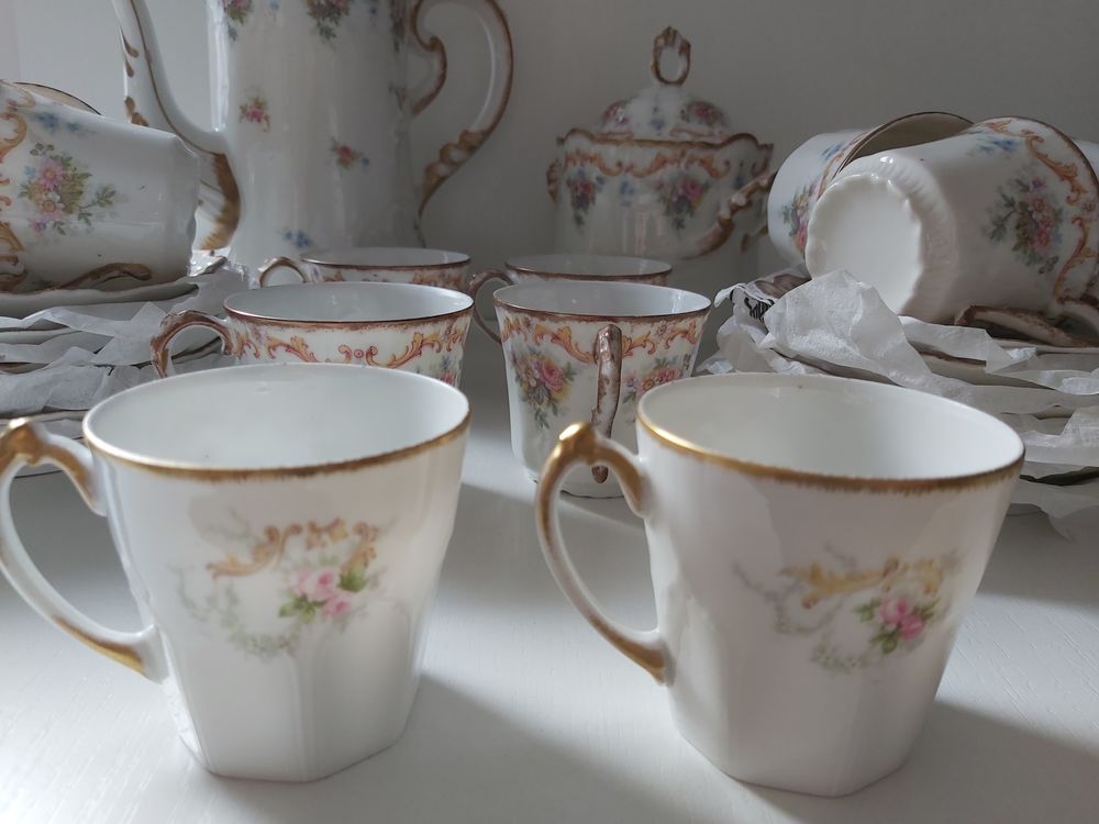 Ancien service &agrave; caf&eacute; Limoges Cuisine
