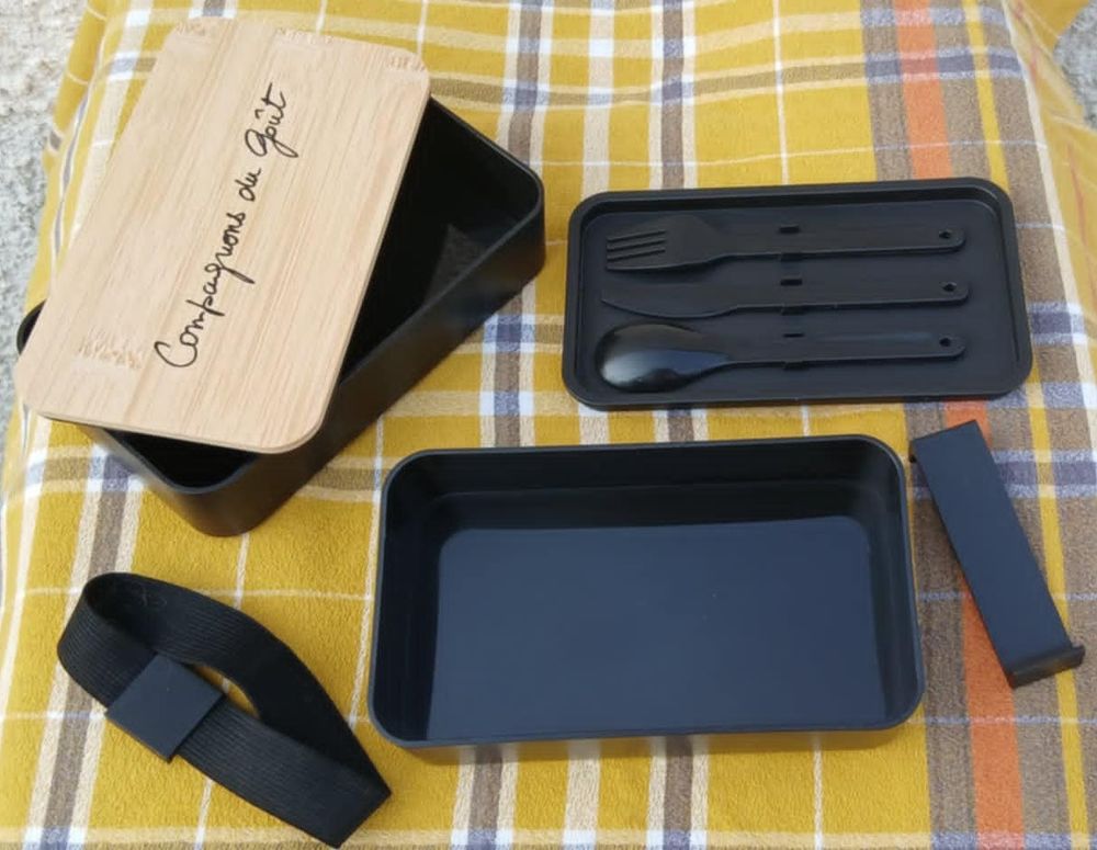 Lunch Box Double avec Couverts : Contenance 2 x 50cl - Neuve Cuisine