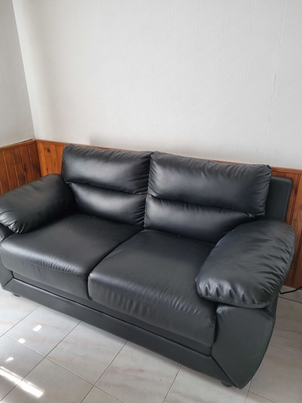 2 canap&eacute; cuir 2 places Meubles