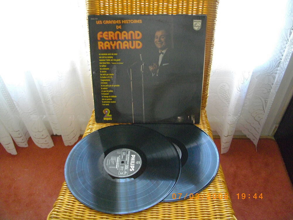 Pochette de deux vinyles 33 tours de : "FERNAND RAYNAUD" CD et vinyles
