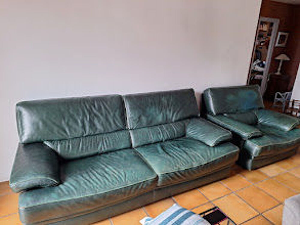 Salon cuir canap&eacute; et fauteuil Meubles